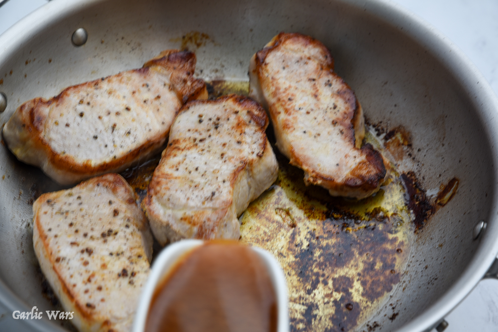 pork chops with sweet and spicy sauce