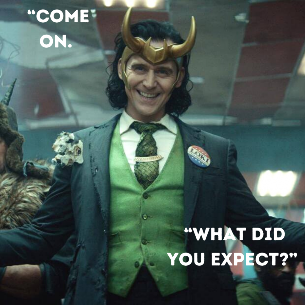 Tom Hiddleston as President Loki