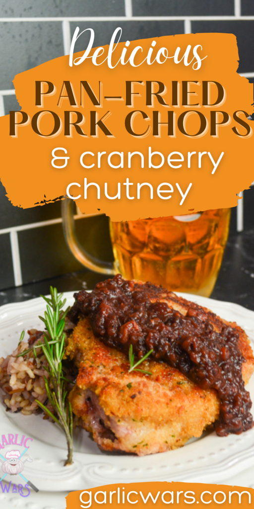 pan fried pork chops with cranberry chutney for pinterest